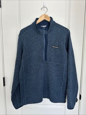 Columbia Men's Quarter-Zip Fleece Pullover - Navy Heather L